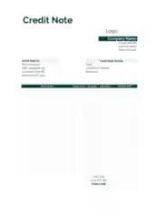 Free Download PDF Books, Credit Note Template