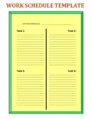 Free Download PDF Books, Monthly Task Work Schedule Template