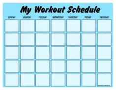 Free Download PDF Books, My Work Out Schedule Template