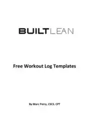 Work Out Schedule For Men Template