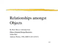 Relationships Amongst Objects