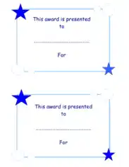 Sample Award Certificate Template