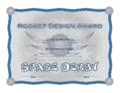 Free Download PDF Books, Space Derby Pocket Design Award Certificate Template