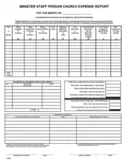 Church Expense Report Template