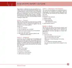 Evaluation Report Outline Template
