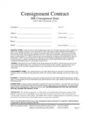Free Download PDF Books, MK Consignment Contract Template