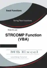 Excel STRCOMP Function _ How to use in VBA
