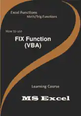 FIX Function _ How to use in VBA