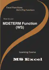 Free Download PDF Books, MDETERM Function _ How to use in Worksheet