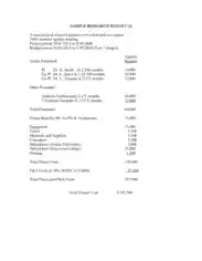 Sample Research Budget Proposal Template