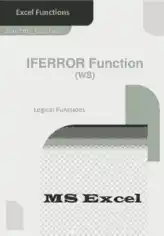 Excel IFERROR Function _ How To Use In WS
