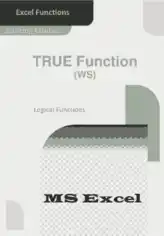 Free Download PDF Books, Excel TRUE Function _ How To Use In WS