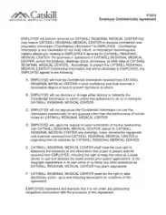 Employee Confidentiality Agreement Sample Template