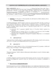 Printable Confidentiality and Non Disclosure Agreement Template