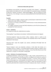 Unilateral Data Confidentiality Agreement Template
