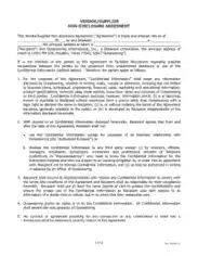 Vendor Supplier Confidentiality Agreement Template