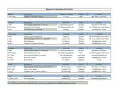 Sample Conference Schedule Template