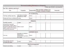 Free Download PDF Books, Office Building Planned Maintenance Schedule Template