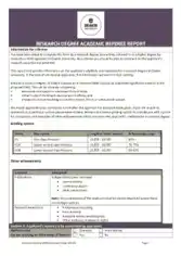 Research Degree Academic Referee Report Template