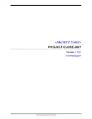 Project Closure Reports Template