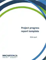 Project Progress Report Sample Template