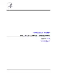 Sample Project Completion Report Template