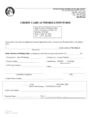 Sample Credit Card Authorization Form Template