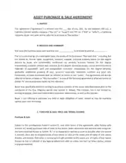 Asset Purchase and Sale Agreement Template