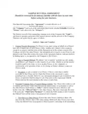 Business Purchase and Sale Agreement Template