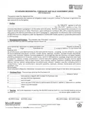 Standard Residential Purchase and Sale Agreement Template