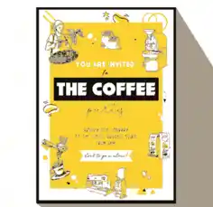 Coffee Party Flyer Retro Handdrawn Sketch Free Vector