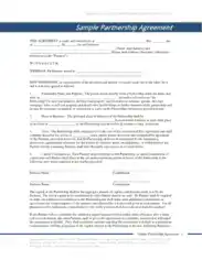 Sample Small Business Partnership Agreement Template