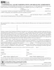 Commercial Lease Termination And Release Agreement Template