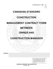 Canadian Standard Construction Management Contract Template