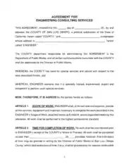 Engineering Consulting Agreement Template