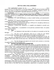 Master Consulting Agreement Pdf Template