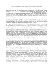 Mutual Confidentiality and Non Disclosure Agreement Template