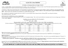 Race Horse Lease Agreement Template