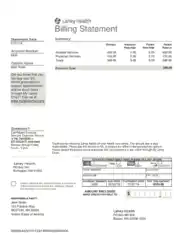 Healthcare Billing Statement Sample Template