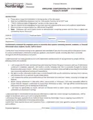 Employee Confidentiality Statement Template