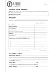 Employee Income Statement Sample Template