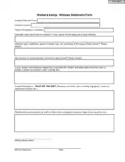 Employee Witness Statement Form Template
