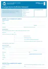 Employer Income Verification Statement Template