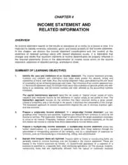 Income Statement and Related Information Sample Template