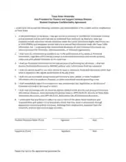 Student Employee Confidential Agreement Finance Template
