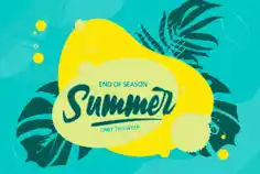 Free Download PDF Books, Summer Sale Banner Classical Leaves Sketch Flat Design Free Vector