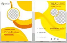 Free Download PDF Books, Corporate Brochure Templates Modern Dynamic Checkered Decor Free Vector