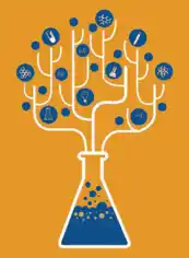 Free Download PDF Books, Chemistry Background Flat Tree Ornament Lab Bottle Icon Free Vector