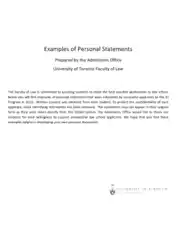Examples of Personal Statement Format Template
