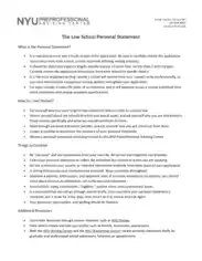 Law School Personal Statement Example Template